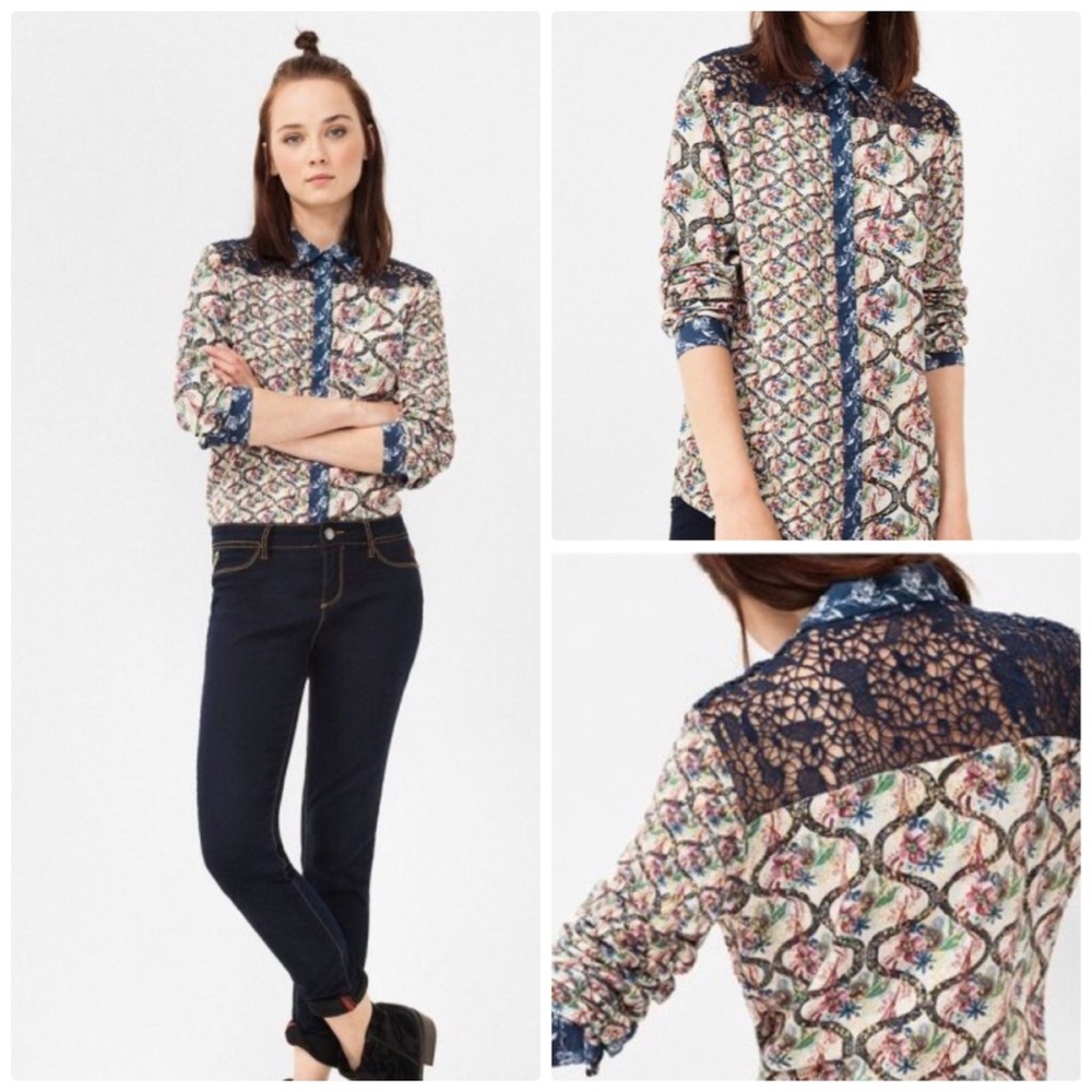 Desigual Macarena Button Up Tokyo Floral Shirt  XL